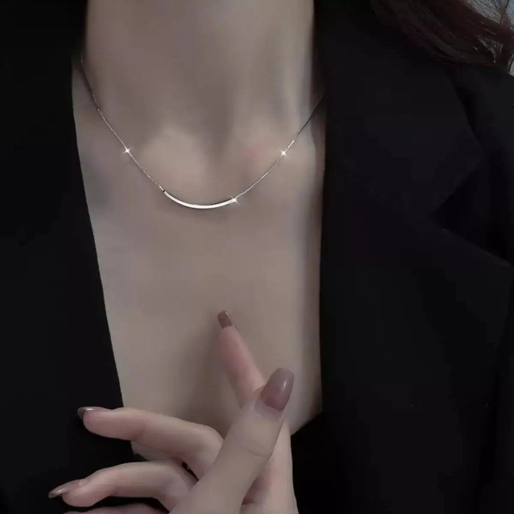 925 Sterling Silver Chain Necklace by Trendsi