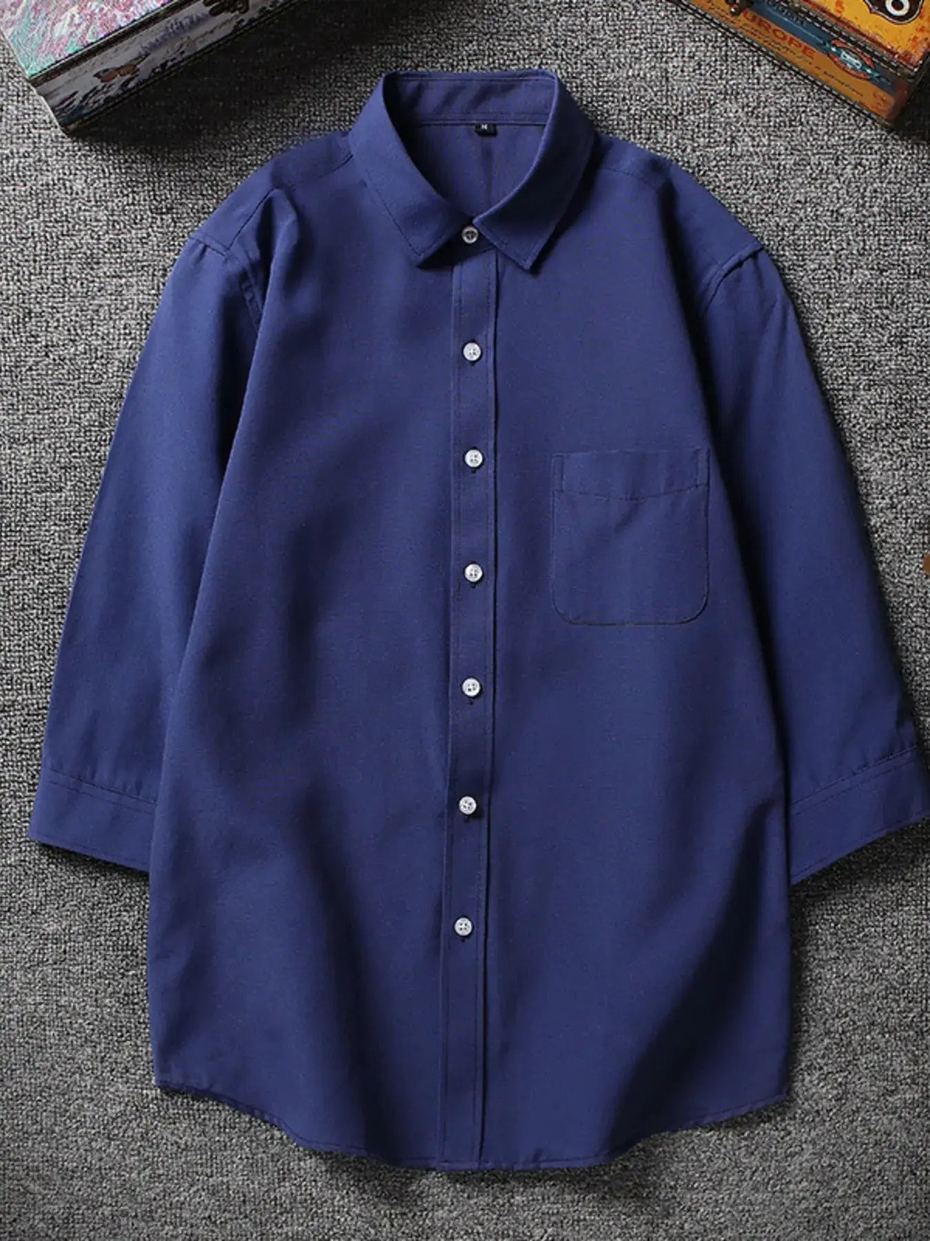 Men's Plus Size Casual Button Up Shirt by Trendsi