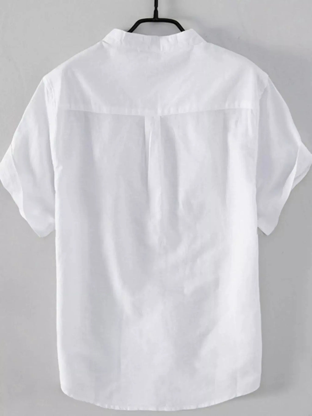 Men's Plus Size Button Detail Short Sleeve Blouse by Trendsi