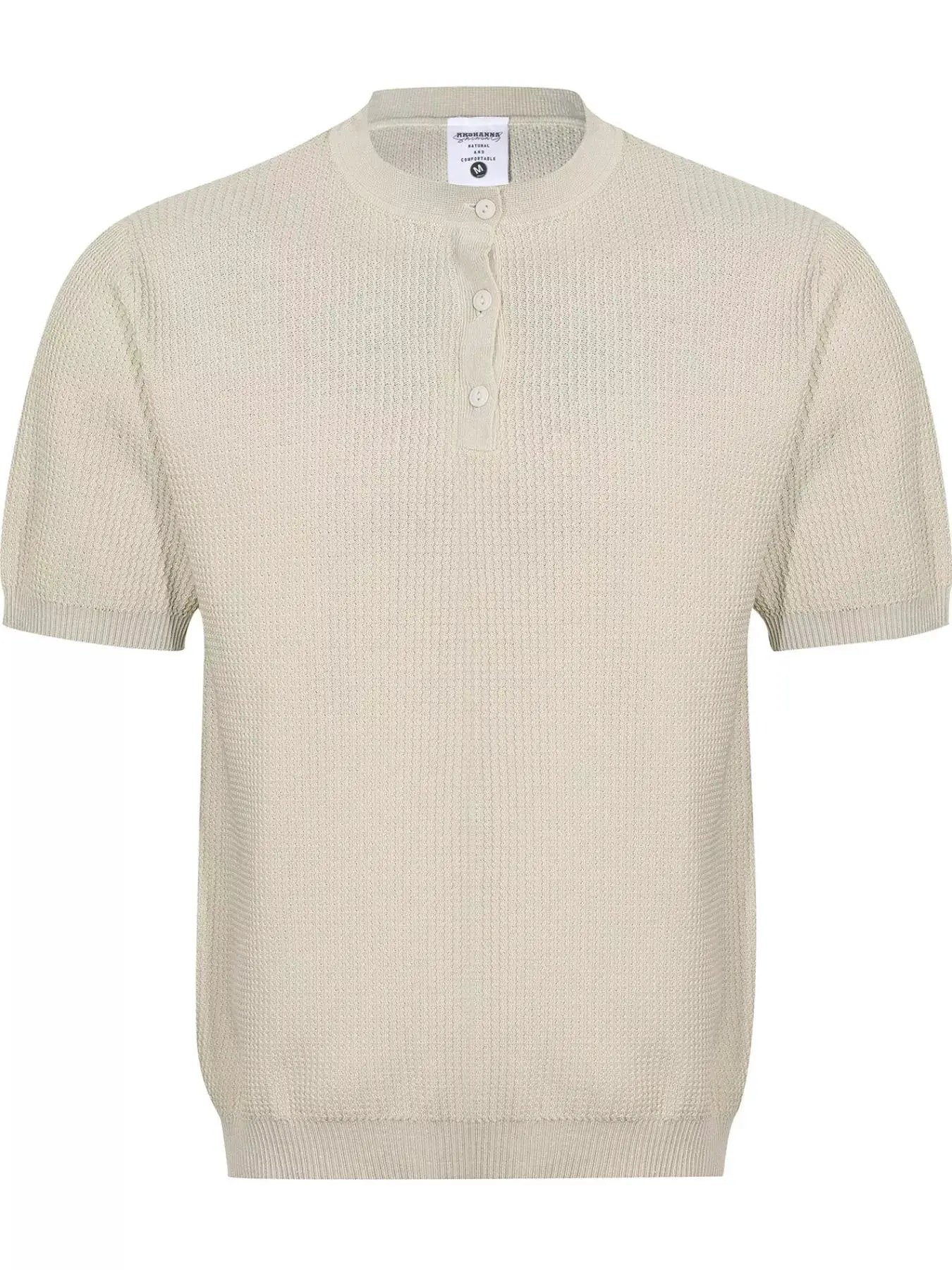 Men's Textured Knit Short Sleeve Top by Trendsi