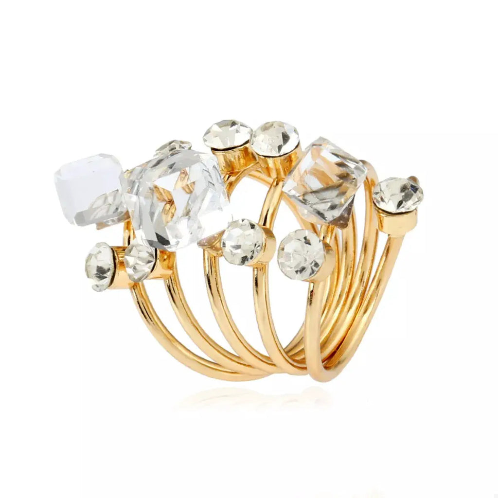 18K Gold-Plated Multi-Layered Ring by Trendsi