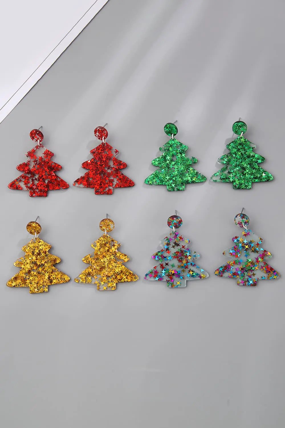 Christmas Tree Acrylic Earrings by Trendsi