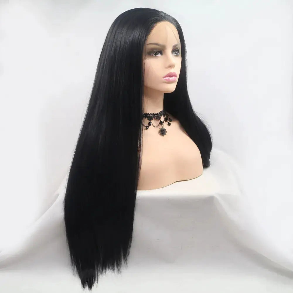 13*3" Lace Front Wigs Synthetic Long Straight 24" 130% Density by Trendsi