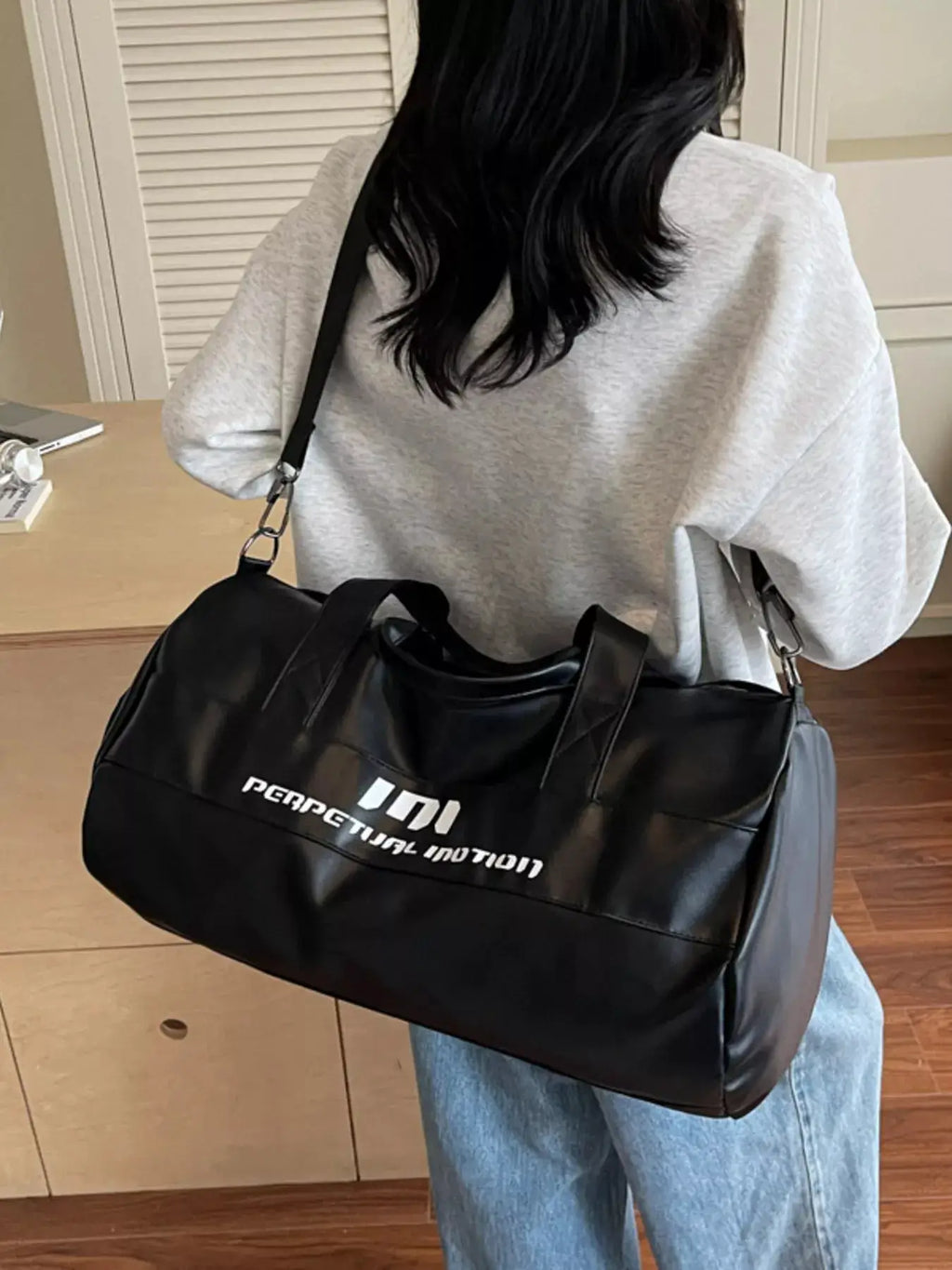 Lightweight Travel Duffel Bag with Shoulder Strap by Trendsi