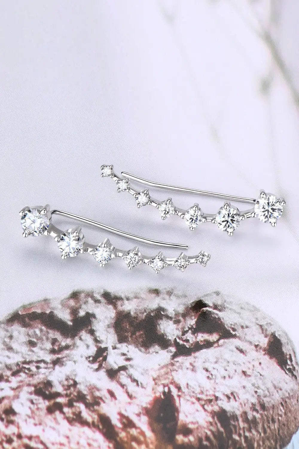 1.9 Carat Moissanite 925 Sterling Silver Earrings by Trendsi