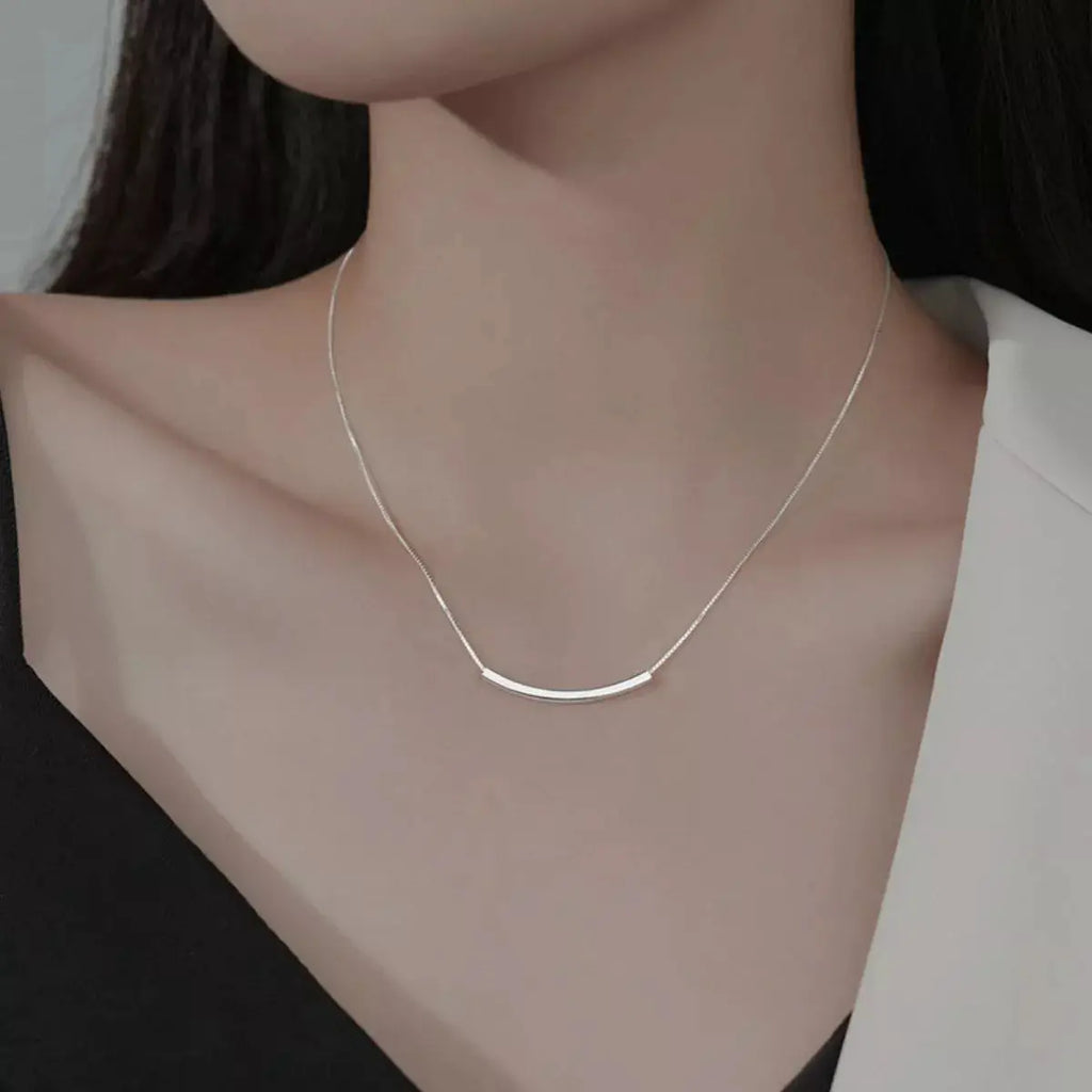 925 Sterling Silver Chain Necklace by Trendsi