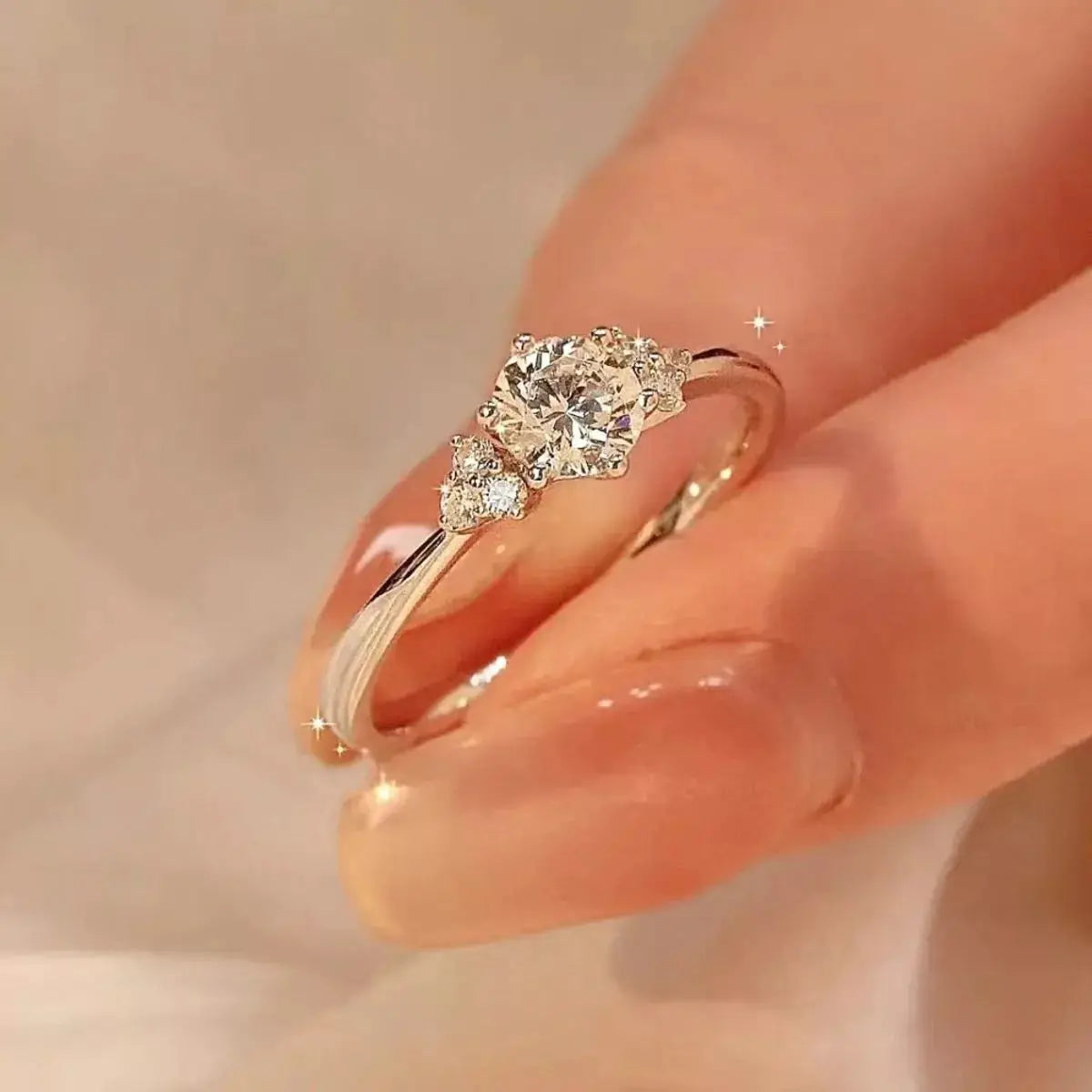 1 Carat Moissanite 925 Sterling Silver Ring by Trendsi