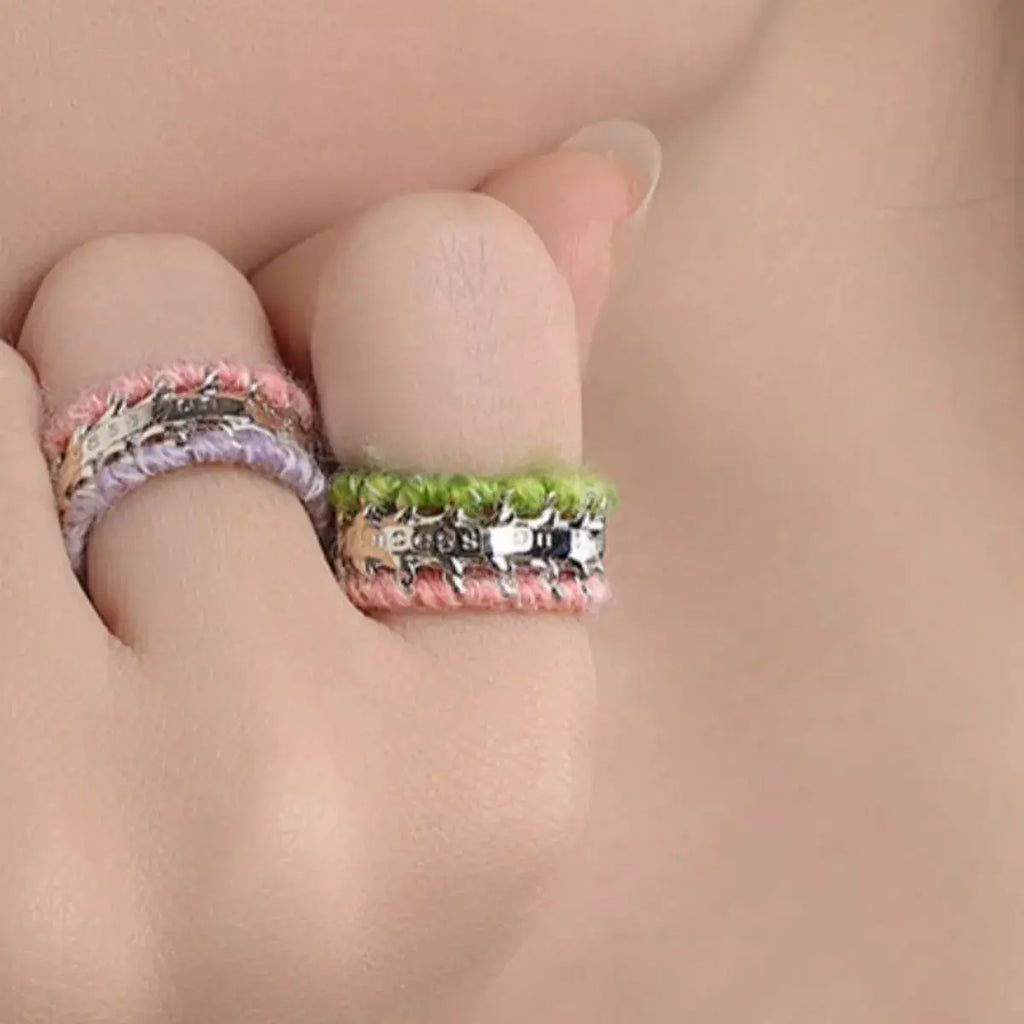 Brass Yarn-Wrapped Open Ring by Trendsi
