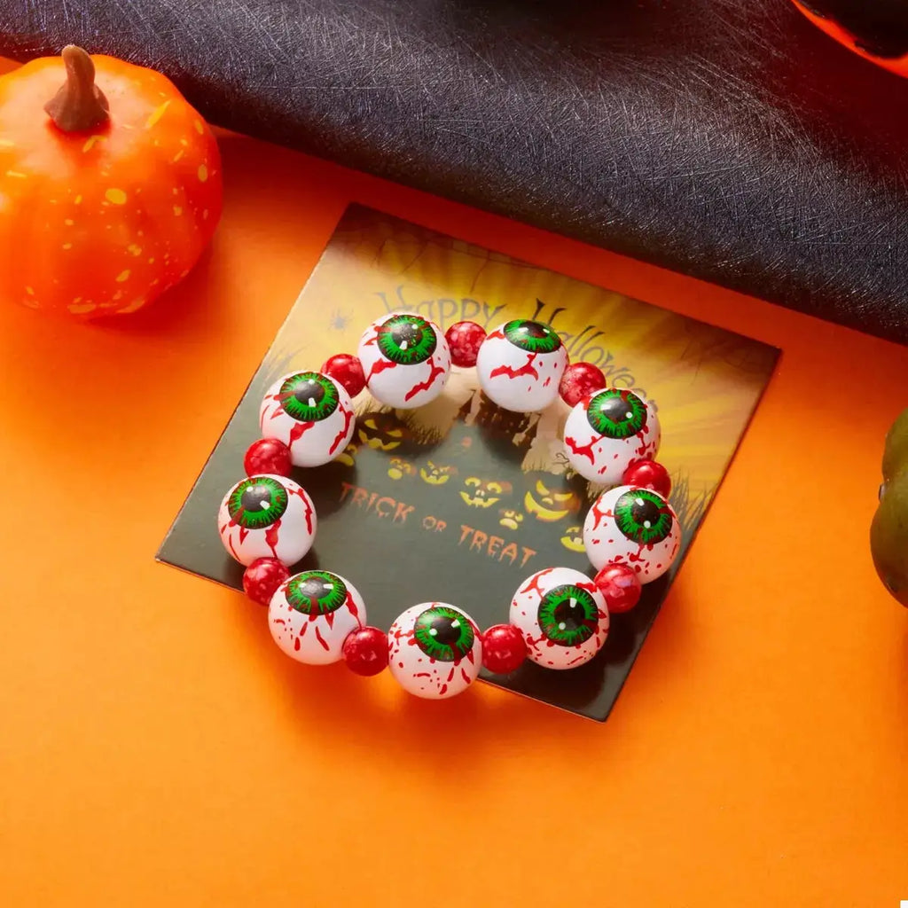 Halloween Beaded Necklace and Bracelet Jewelry Set by Trendsi