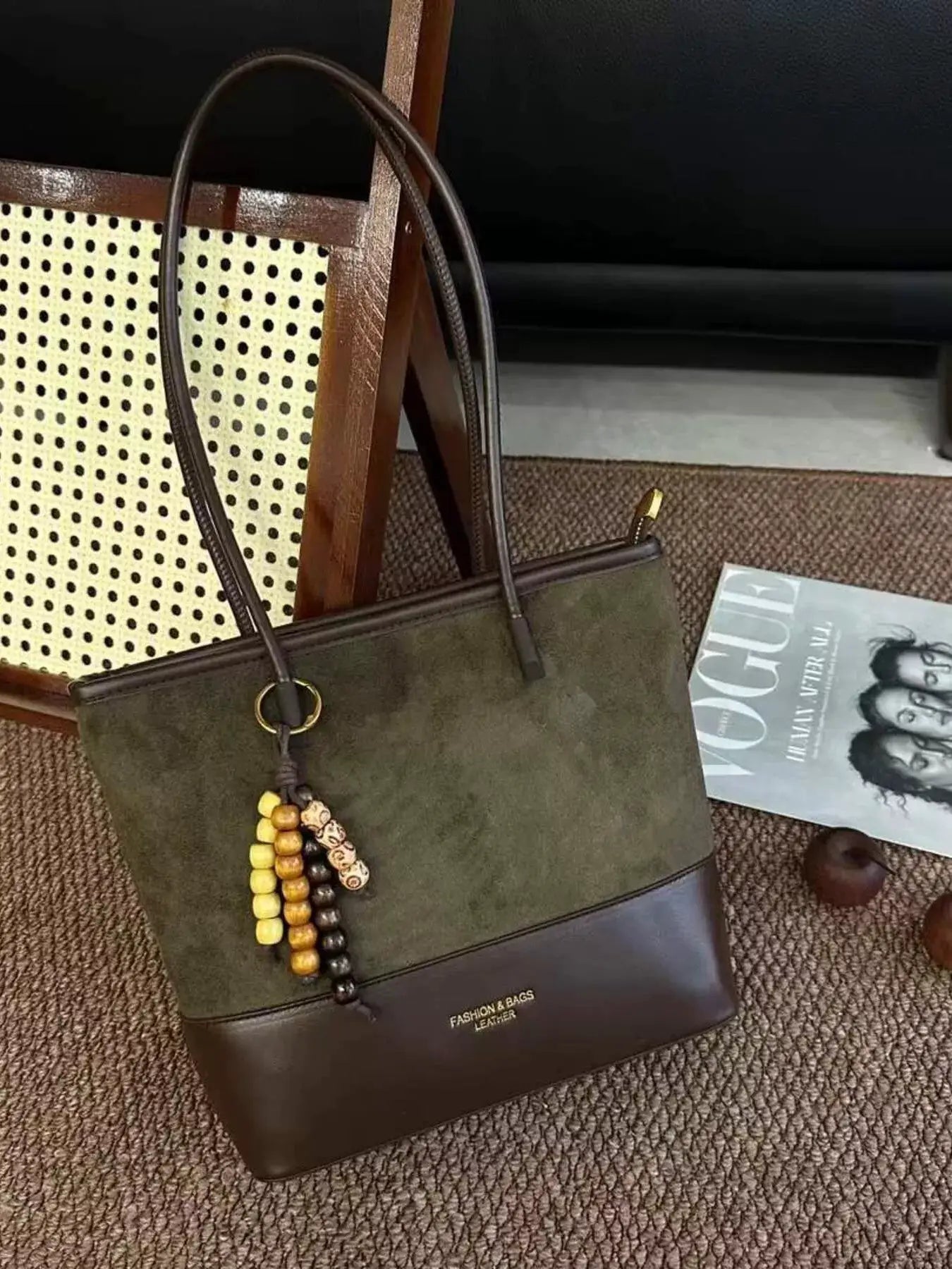 Color Block Shoulder Bag by Trendsi