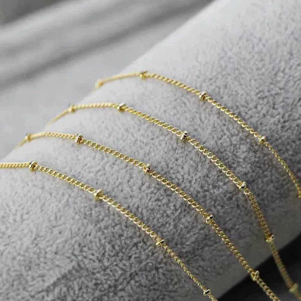 Gold-Plated Bubble Initial Necklace by Trendsi