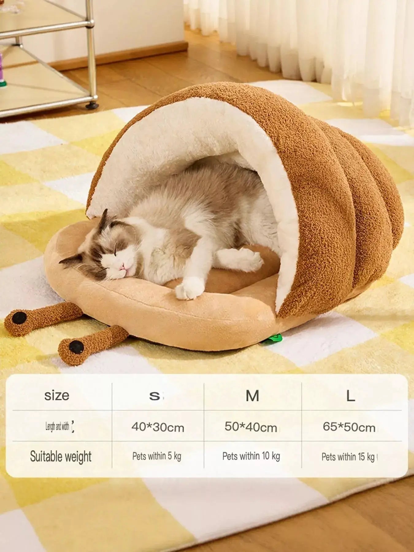 Cozy Caterpillar Shape Pet Nest with Plush Interior by Trendsi