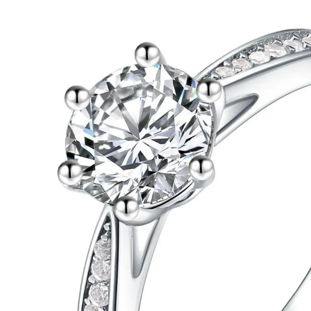1 Carat Moissanite 925 Sterling Silver Ring by Trendsi
