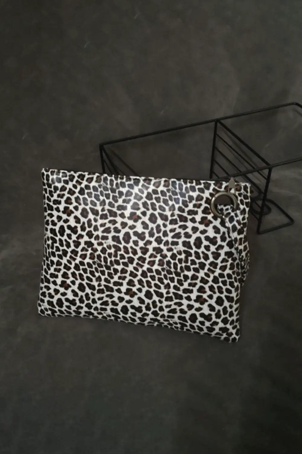 Leopard PU Leather Clutch by Trendsi