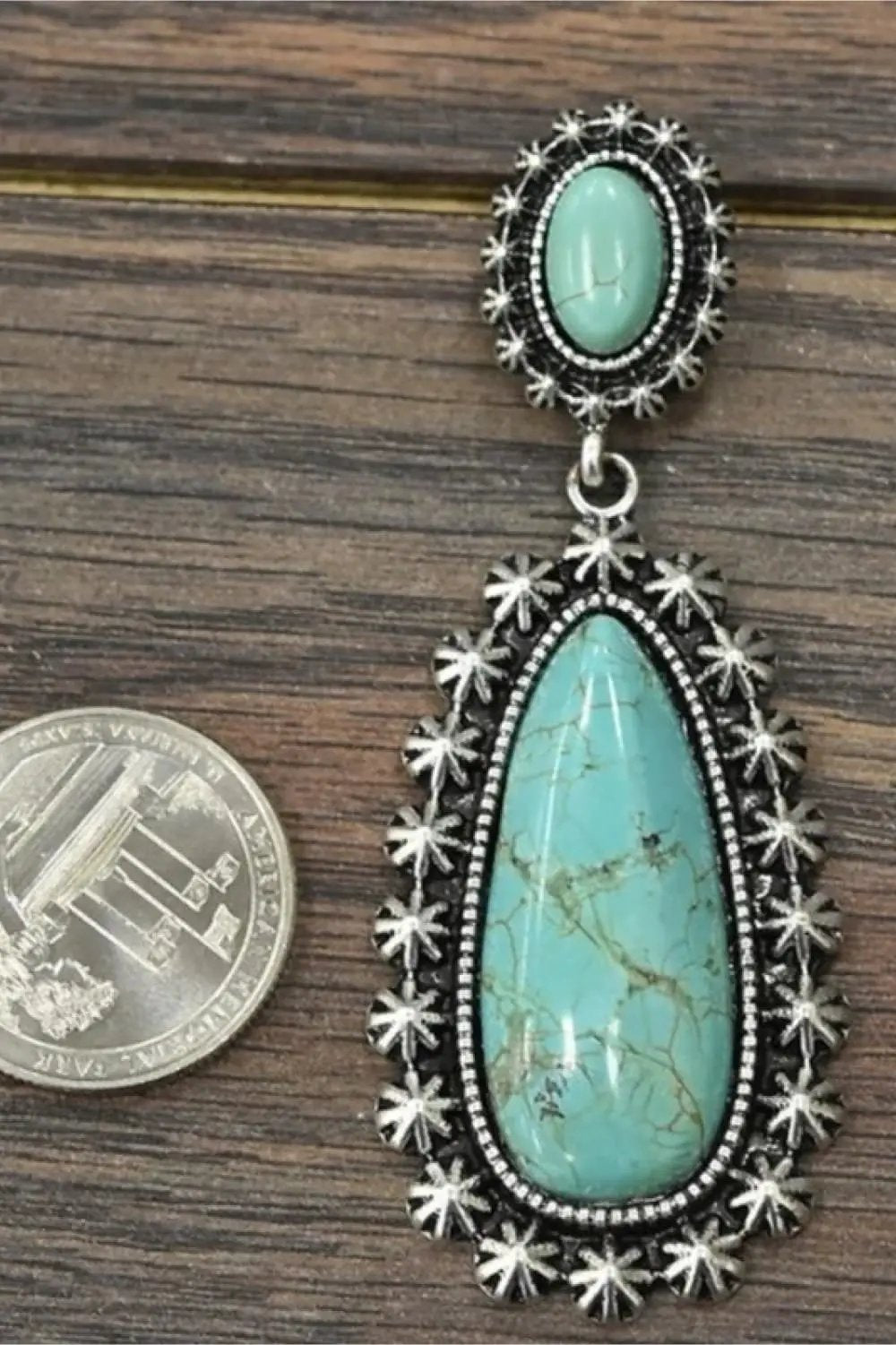 Artificial Turquoise Earrings by Trendsi
