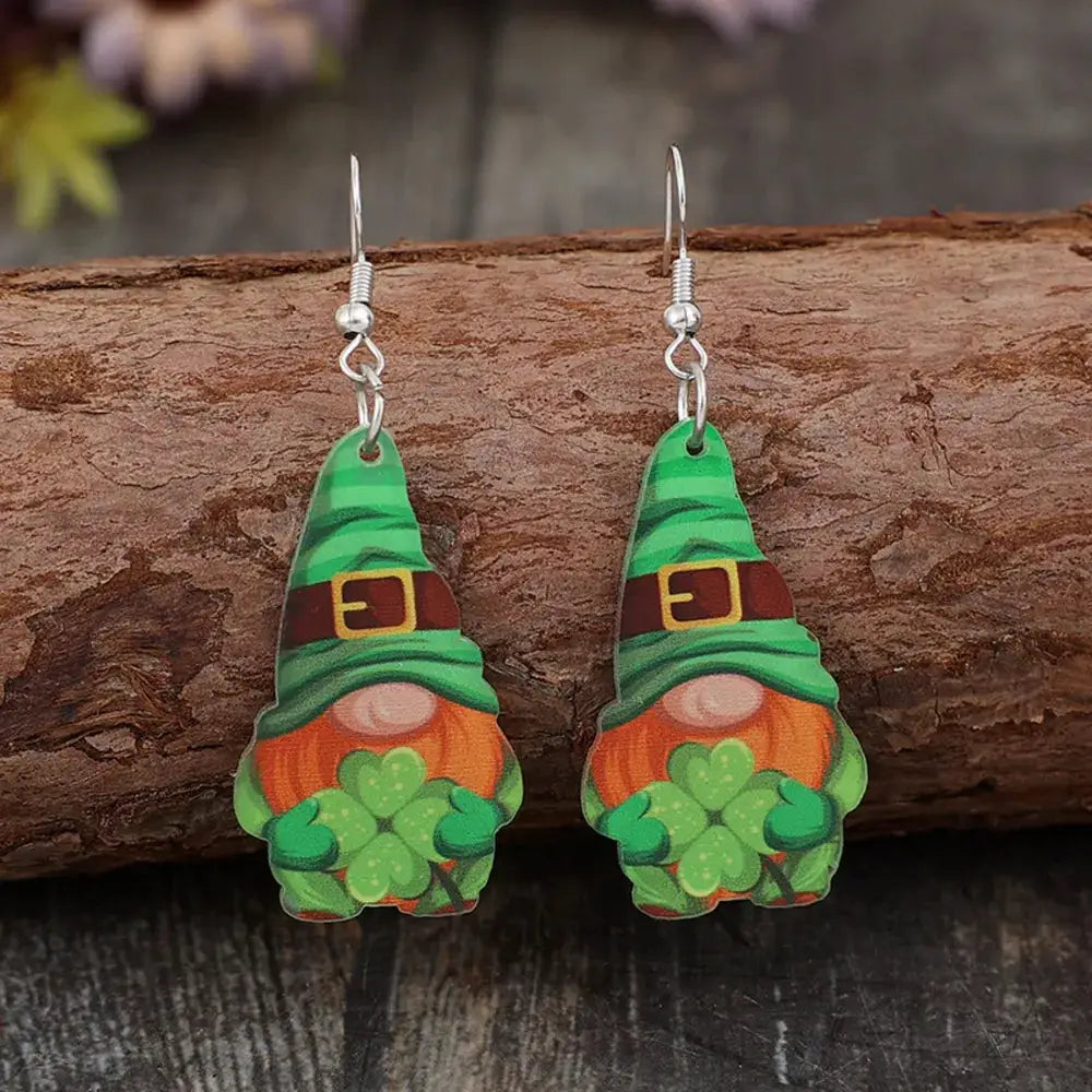 Wooden Alloy Dangle Earrings by Trendsi
