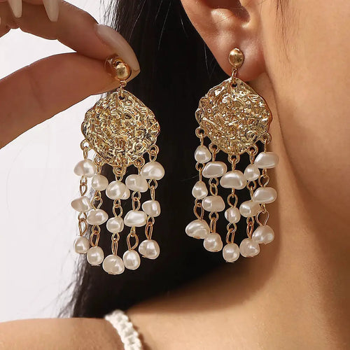 18K Gold-Plated Dangle Earrings by Trendsi