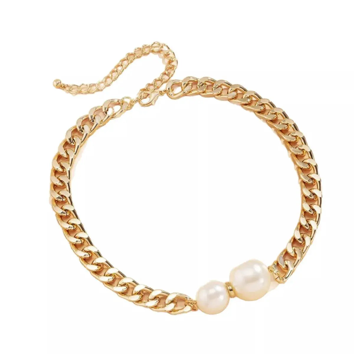 18K Gold-Plated Pearl Necklace by Trendsi