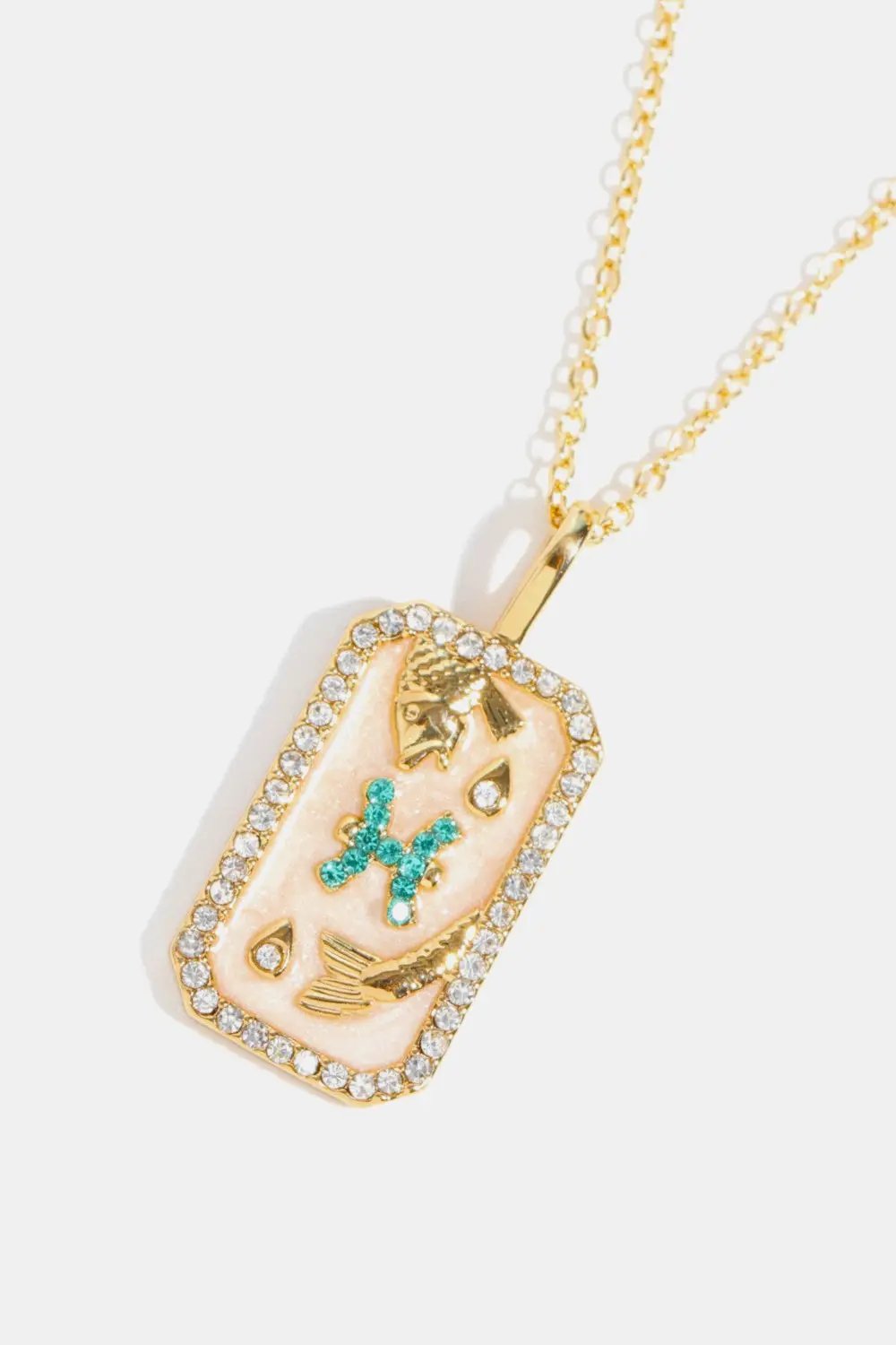 Rhinestone Constellation Pendant Copper Necklace by Trendsi