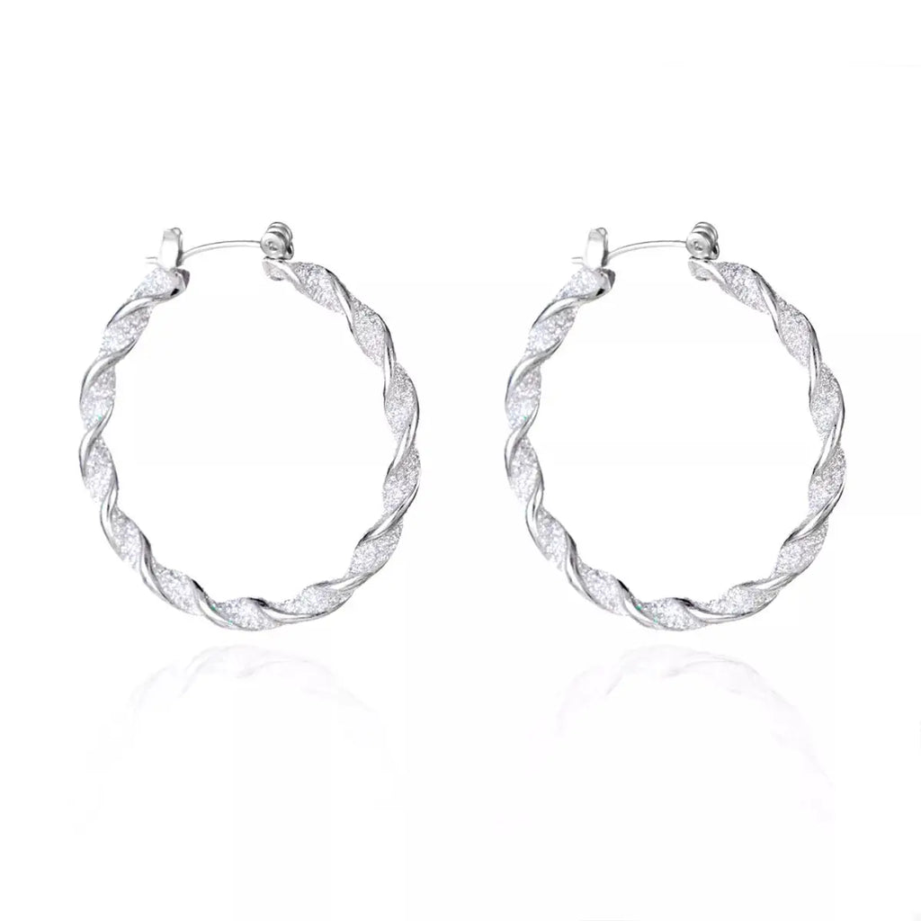 Christmas Twisted Hoop Earrings by Trendsi