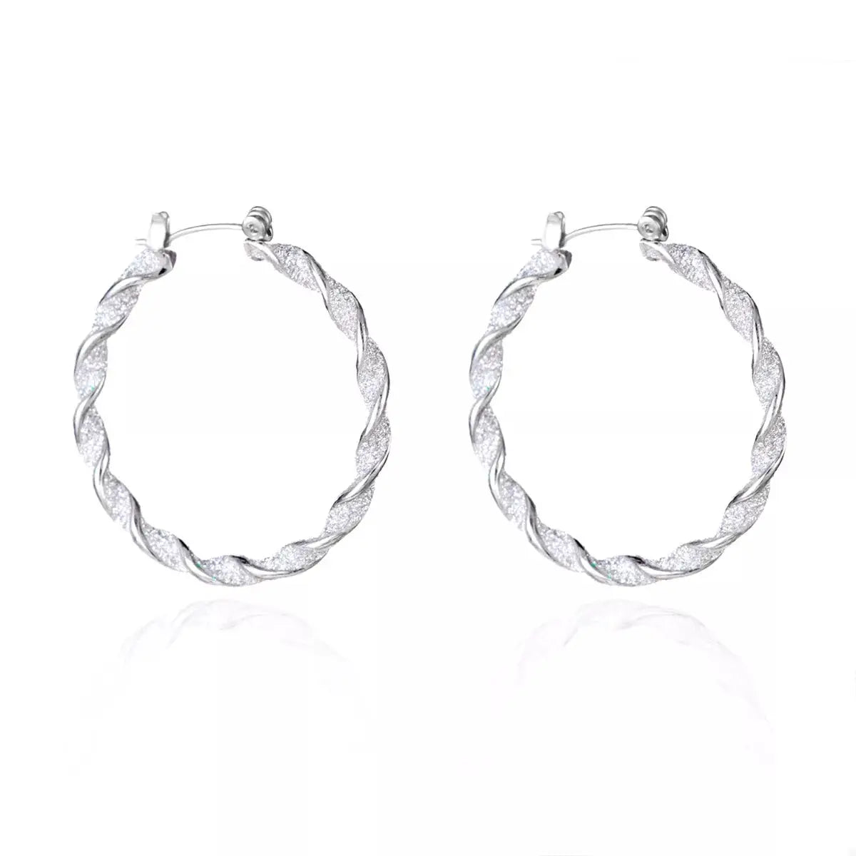Christmas Twisted Hoop Earrings by Trendsi