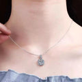 5 Carat Moissanite 925 Sterling Silver Pendant Necklace by Trendsi