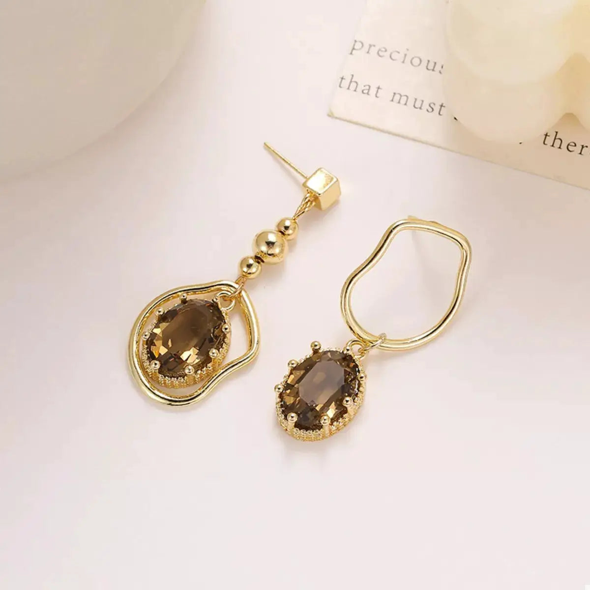 Asymmetrical Geometric Dangle Earrings by Trendsi