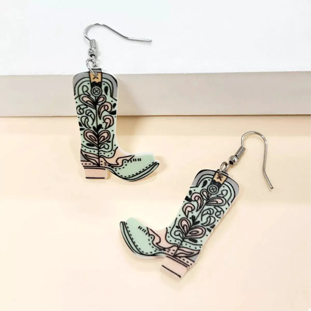 Western Boot Dangle Earrings by Trendsi
