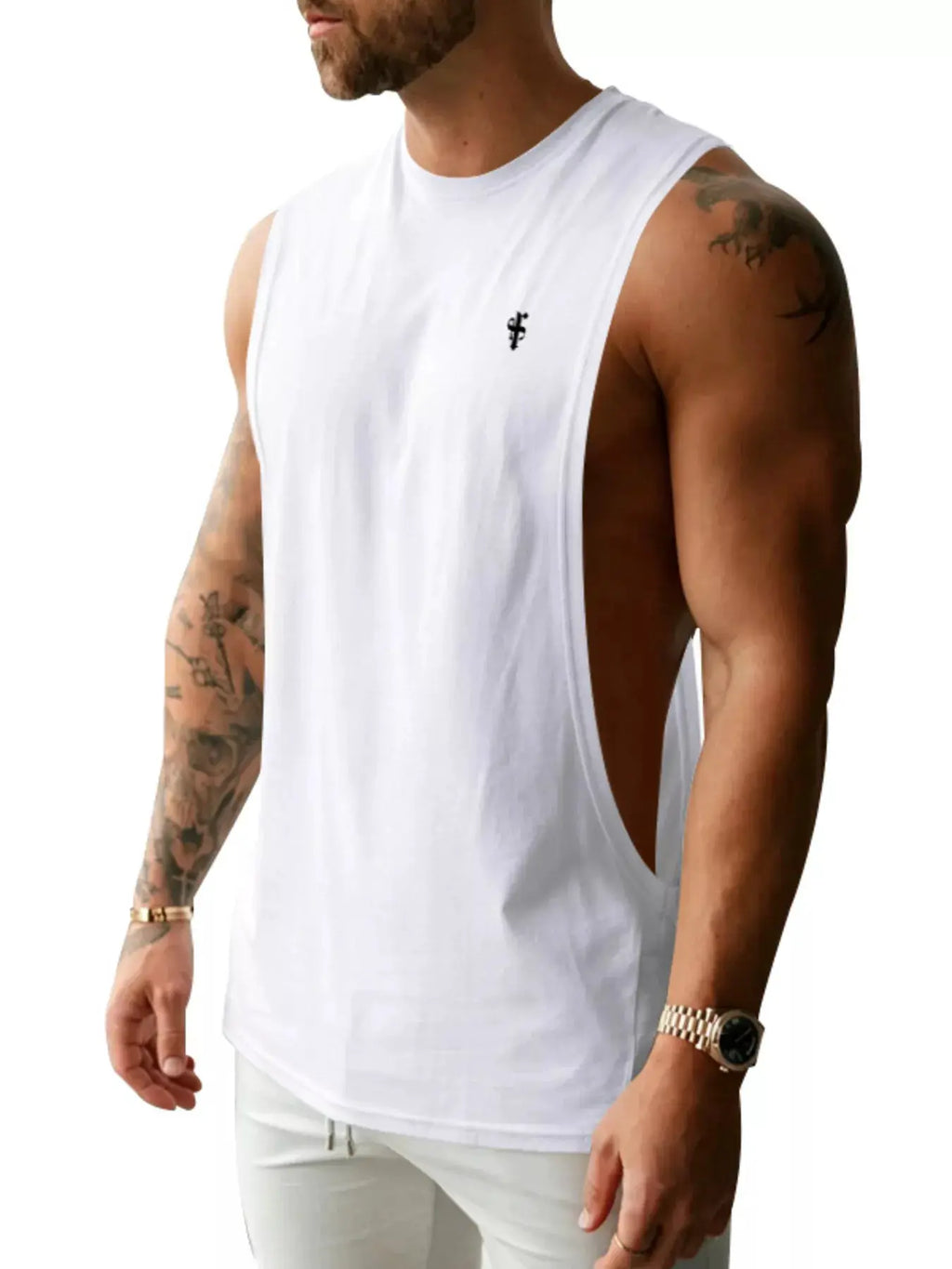 Men's Full Size Round Neck Tank Top Plus Size by Trendsi
