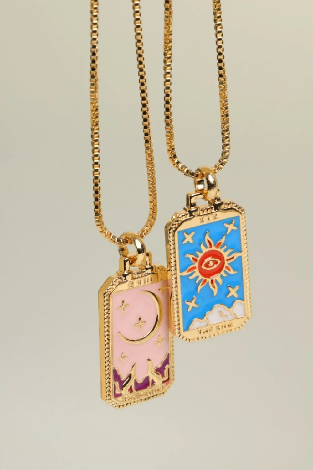 Tarot Card Pendant Copper Necklace by Trendsi