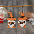 Wooden Dwarfs Pumpkin Dangle Earrings by Trendsi