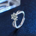 1 Carat Moissanite 925 Sterling Silver Ring by Trendsi