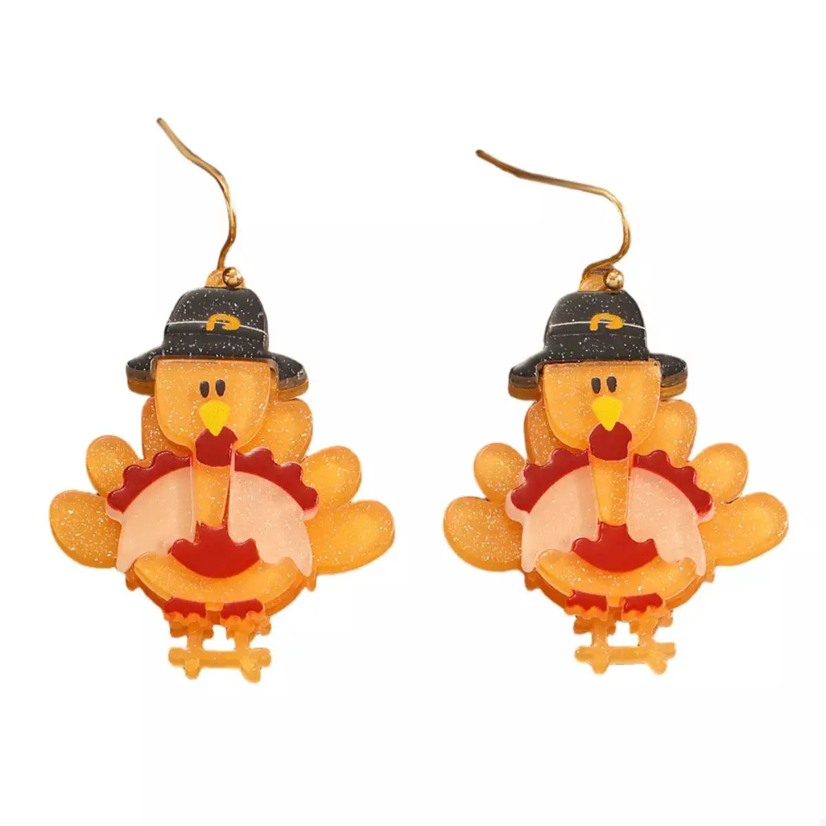 Thanksgiving Turkey Dangle Earrings by Trendsi