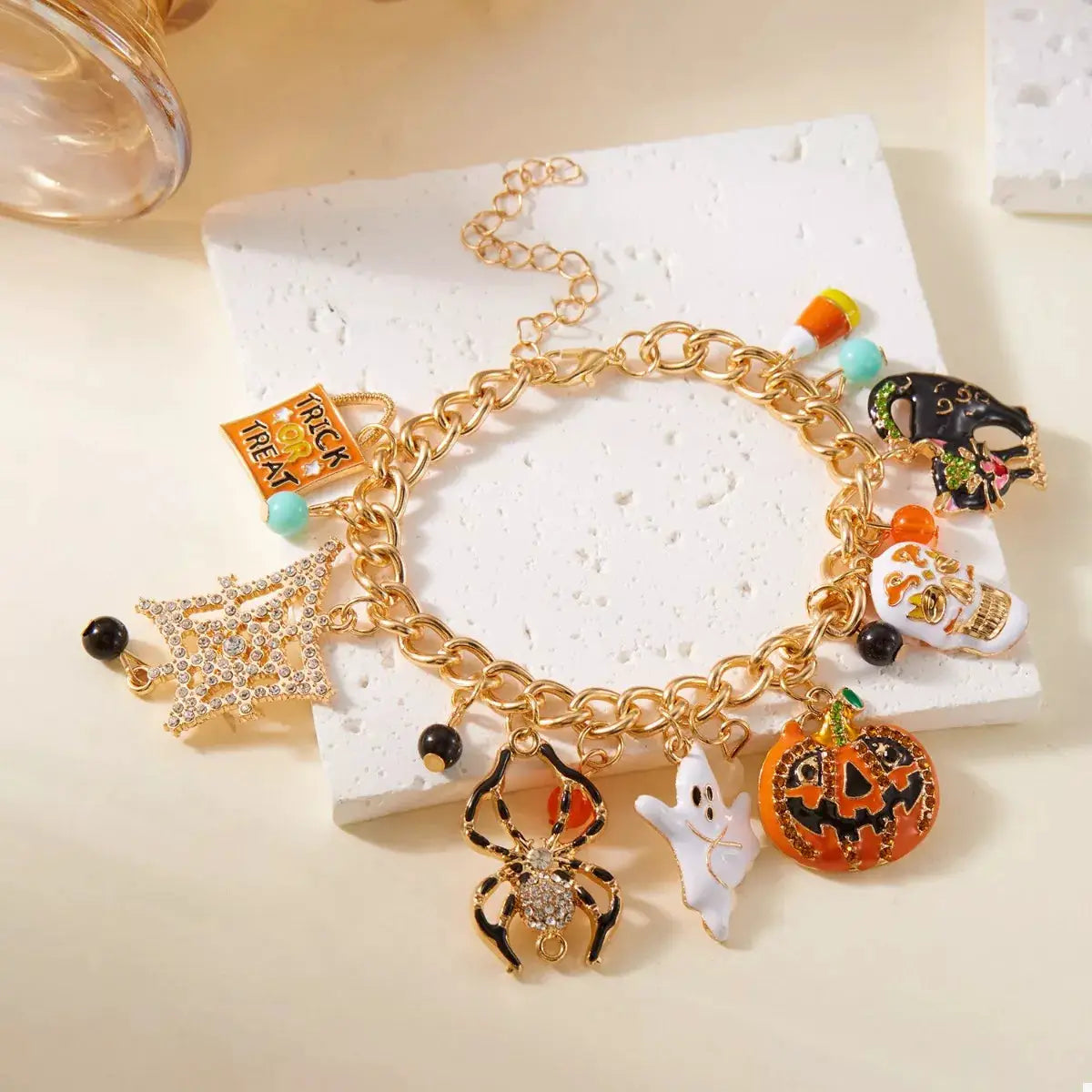18K Gold-Plated Halloween Theme Bracelet by Trendsi
