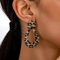 18K Gold-Plated Leopard Dangle Earrings by Trendsi