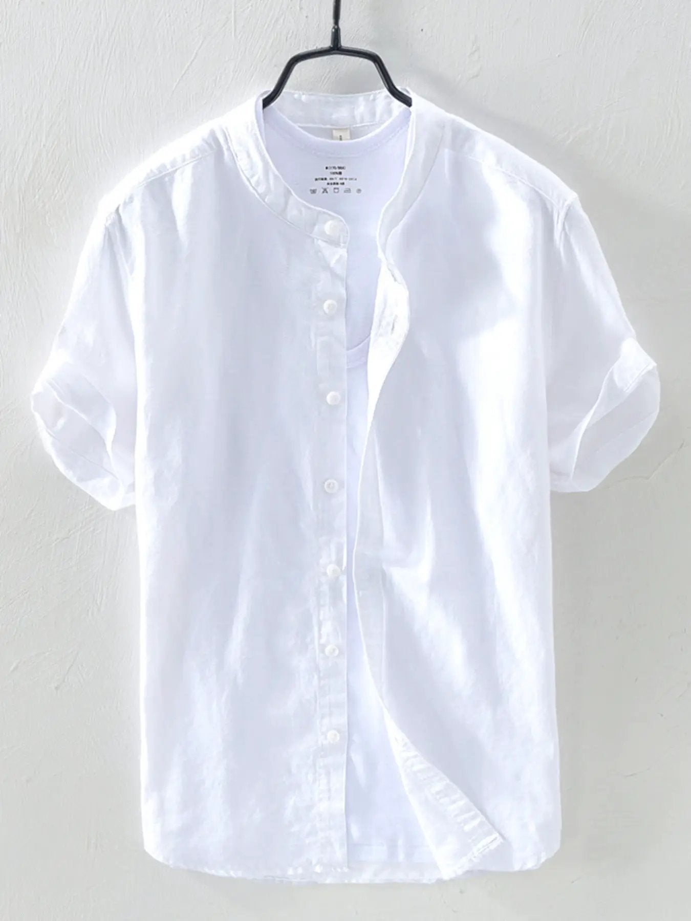 Men's Full Size Button Up Short Sleeve Shirt Plus Size by Trendsi