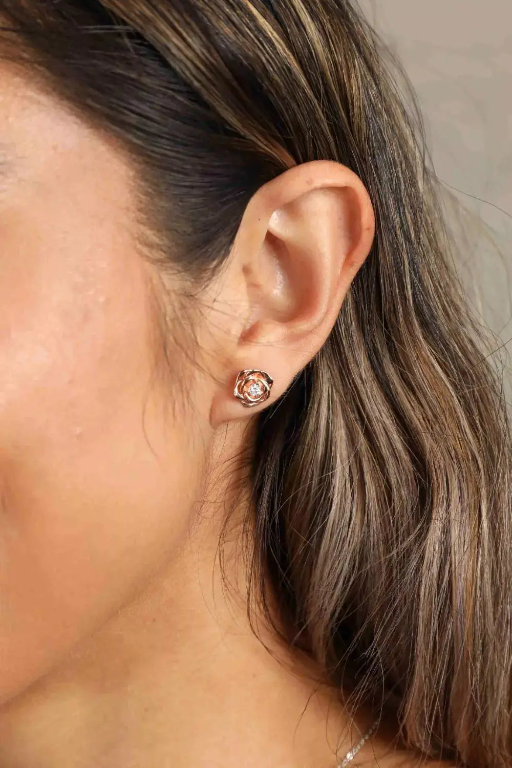 Adored Moissanite Flower 925 Sterling Silver Earrings by Trendsi