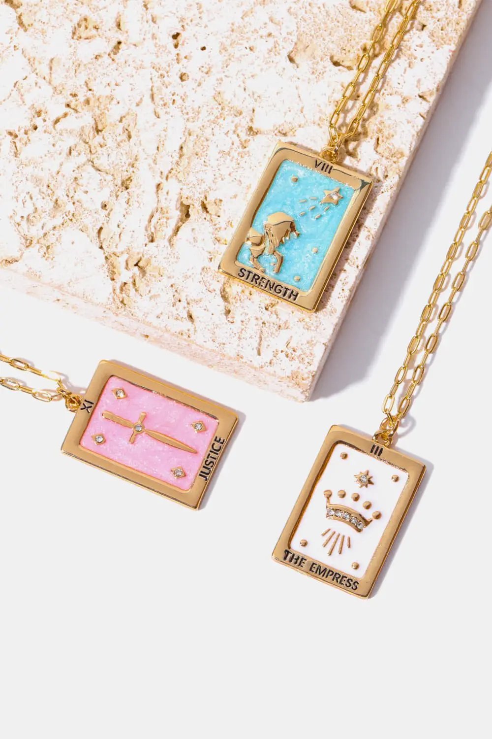 Tarot Card Pendant Copper Necklace by Trendsi