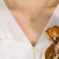 18K Gold-Plated Knotted Necklace by Trendsi