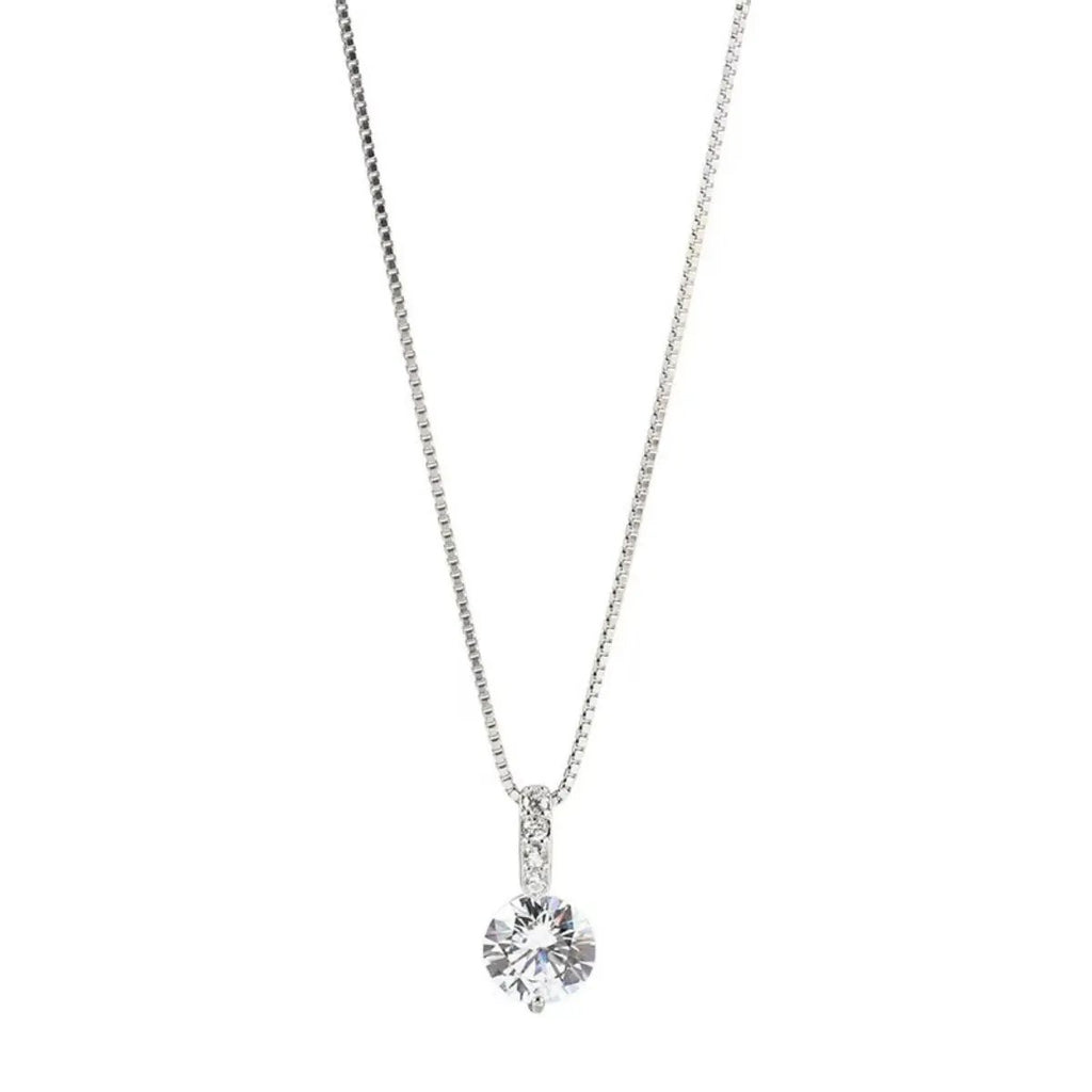 1 Carat Moissanite 925 Sterling Silver Pendant Necklace by Trendsi