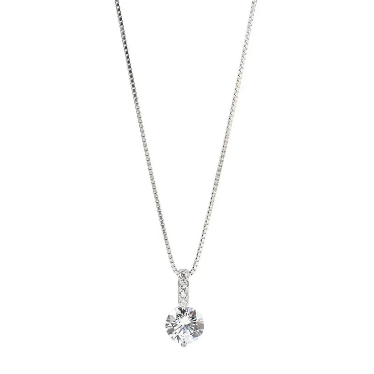 1 Carat Moissanite 925 Sterling Silver Pendant Necklace by Trendsi