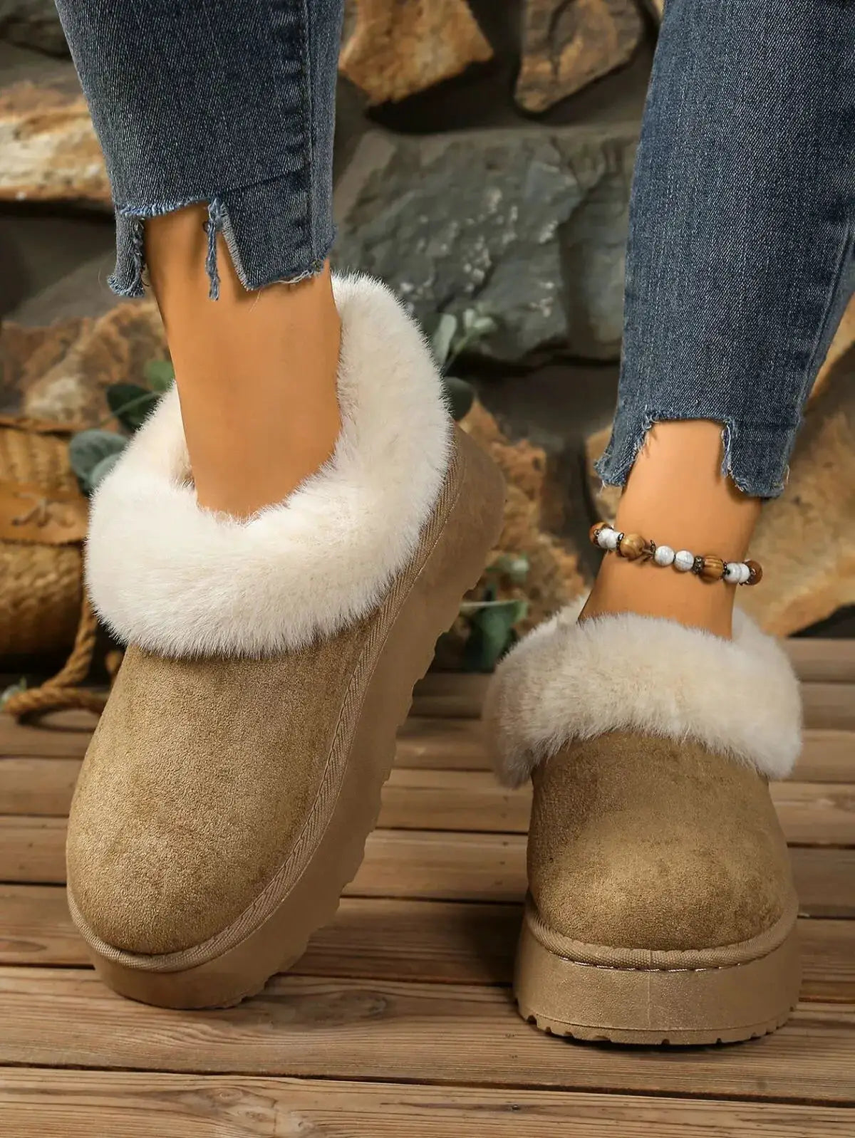 Round Toe Platform Boots by Trendsi