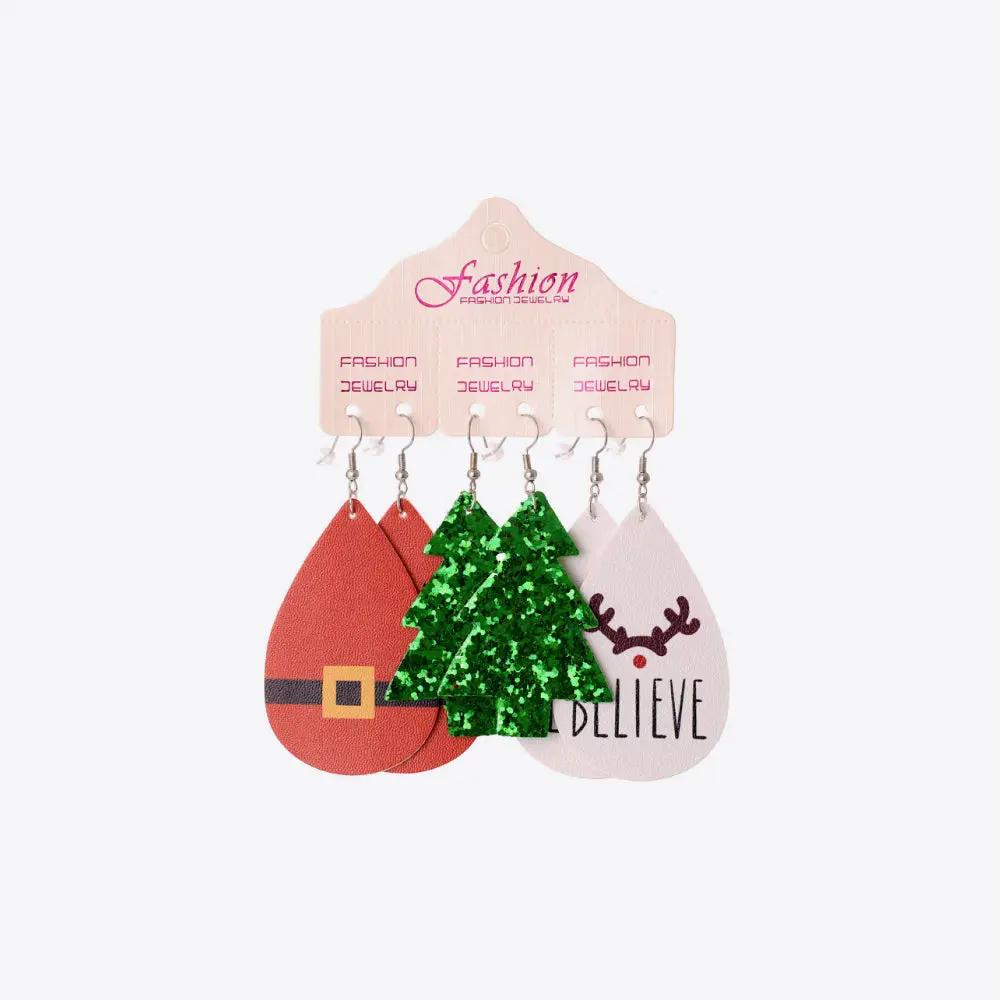 Christmas PU Earrings Set by Trendsi