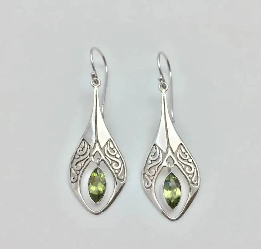 Alloy Rhinestone Cutout Earrings by Trendsi