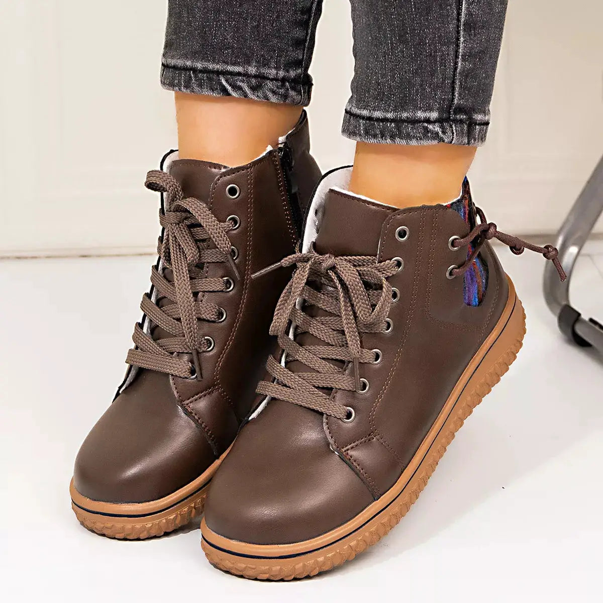 Round Toe Platform Boots by Trendsi