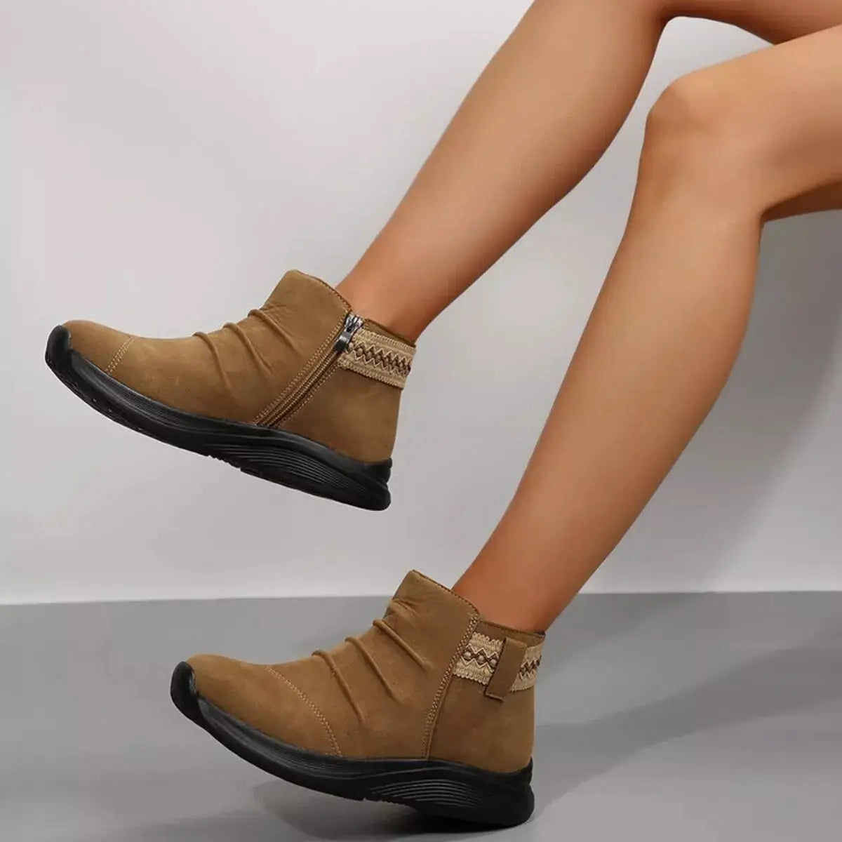 Round Toe Platform Boots by Trendsi