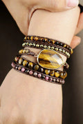 Natural Stone Layered Bracelet by Trendsi