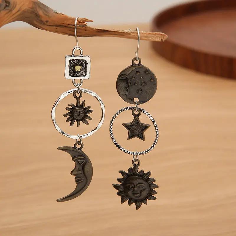 Star, Sun, and Moon Earrings by Trendsi