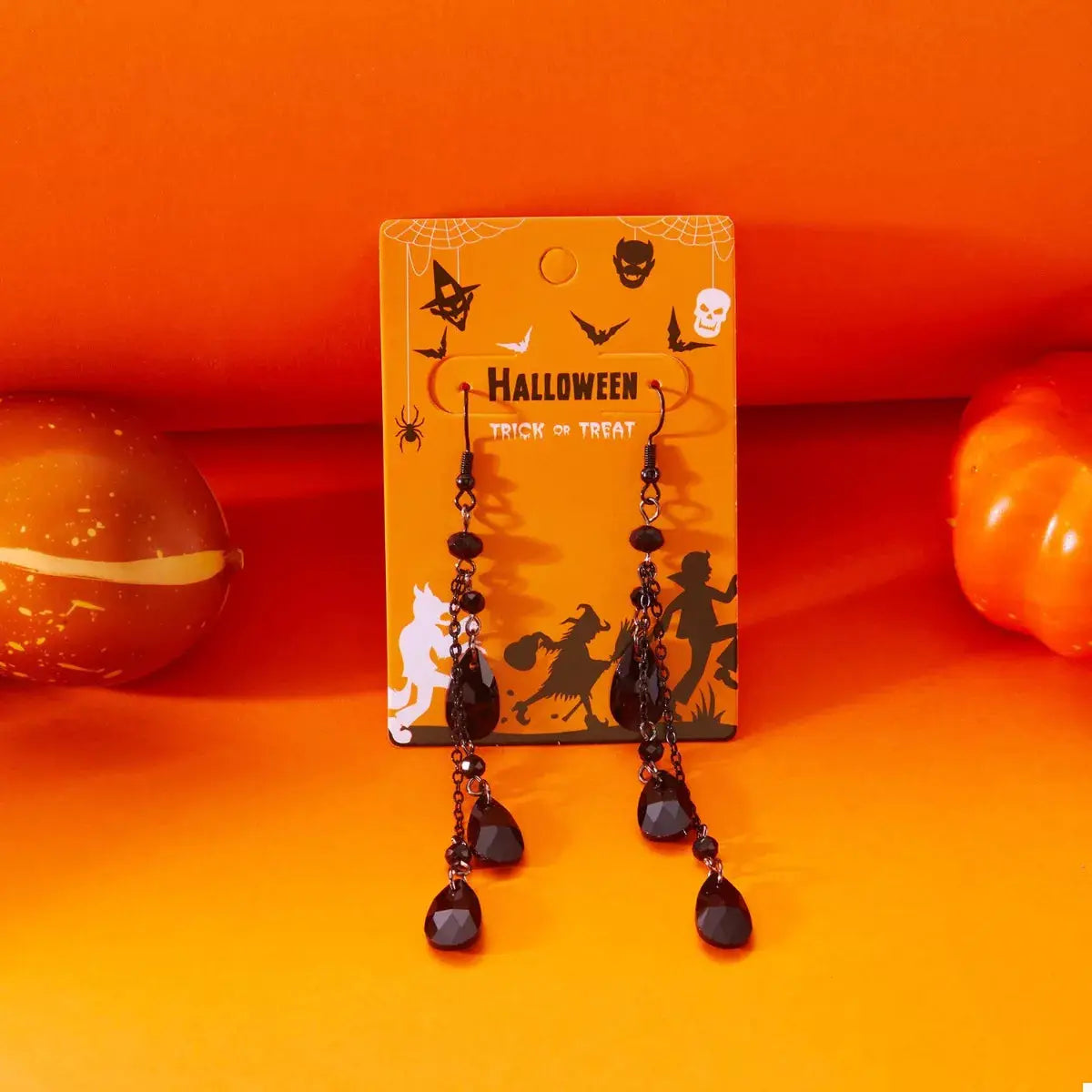 Halloween Teardrop Chain Dangle Earrings by Trendsi