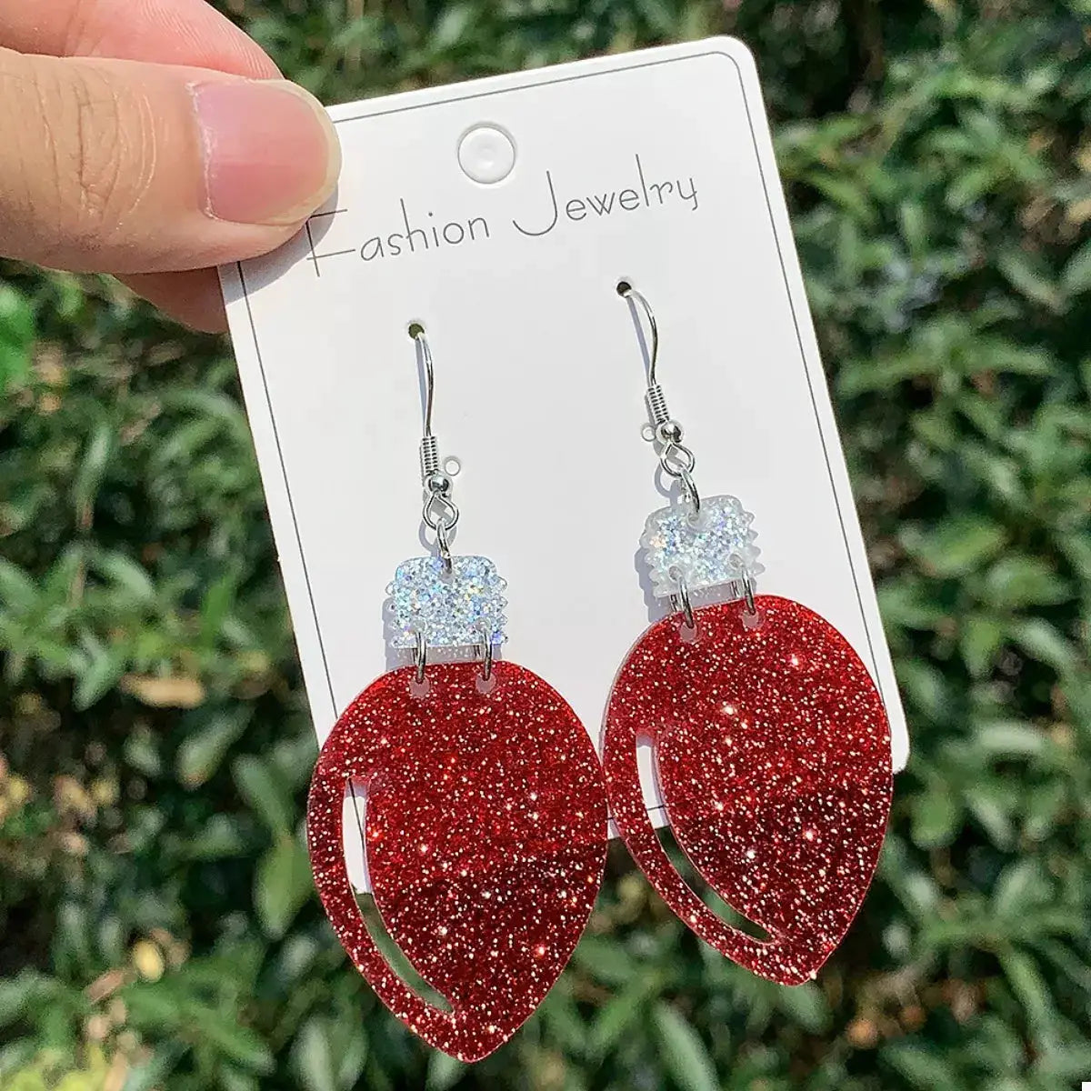 Christmas Glitter Drop Earrings by Trendsi